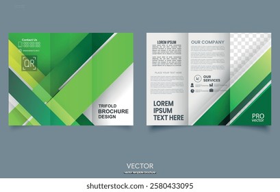 Trifold brochure template layout, annual report cover design, magazine, flyer, booklet-poster