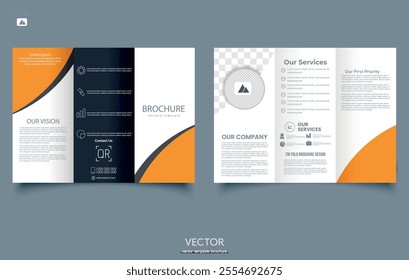 Trifold Brochure template layout design and Corporate minimal multi page business brochure, brochure template