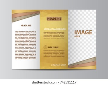 Tri-fold brochure template layout in size A4.