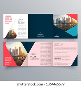 Tri-fold brochure template Minimalistic geometric design for corporate and business. Creative concept brochure vector template.