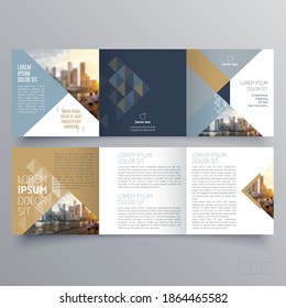 Tri-fold brochure template Minimalistic geometric design for corporate and business. Creative concept brochure vector template.