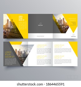 Tri-fold brochure template Minimalistic geometric design for corporate and business. Creative concept brochure vector template.