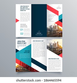 Tri-fold brochure template Minimalistic geometric design for corporate and business. Creative concept brochure vector template.