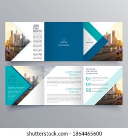 Tri-fold brochure template Minimalistic geometric design for corporate and business. Creative concept brochure vector template.