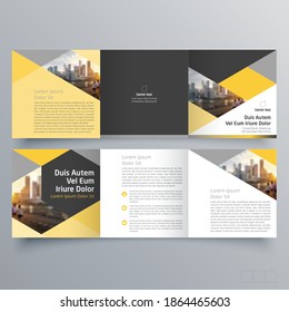 Tri-fold brochure template Minimalistic geometric design for corporate and business. Creative concept brochure vector template.