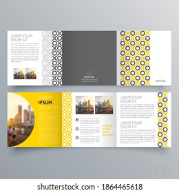 Tri-fold brochure template Minimalistic geometric design for corporate and business. Creative concept brochure vector template.