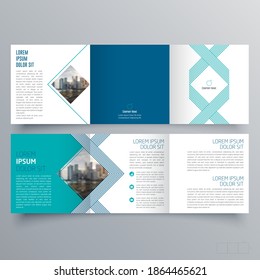 Tri-fold brochure template Minimalistic geometric design for corporate and business. Creative concept brochure vector template.