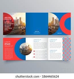 Tri-fold brochure template Minimalistic geometric design for corporate and business. Creative concept brochure vector template.