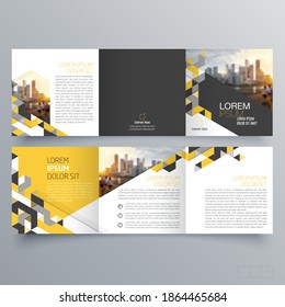 Tri-fold brochure template Minimalistic geometric design for corporate and business. Creative concept brochure vector template.