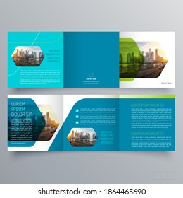 Tri-fold brochure template Minimalistic geometric design for corporate and business. Creative concept brochure vector template.