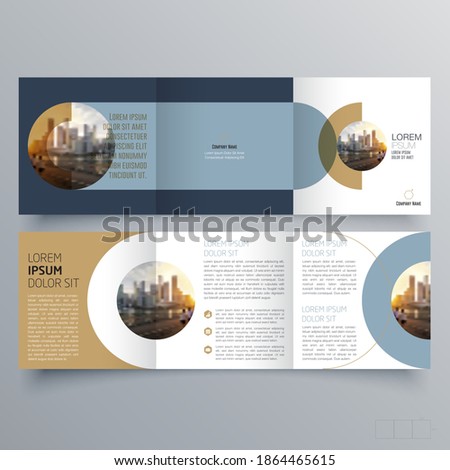 Tri-fold brochure template Minimalistic geometric design for corporate and business. Creative concept brochure vector template.