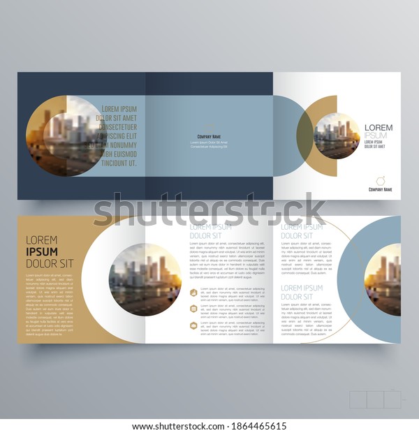 Tri-fold brochure template Minimalistic\
geometric design for corporate and business. Creative concept\
brochure vector\
template.