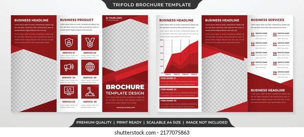 plantilla de tríplio con estilo moderno y concepto minimalista