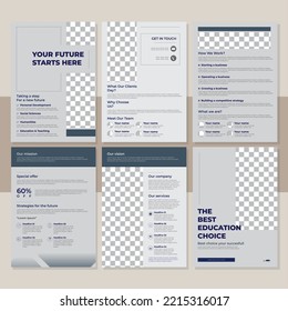 trifold brochure template with modern style and minimalist concept