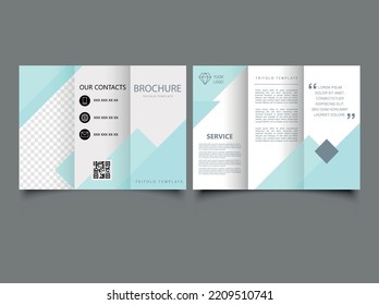 Trifold Brochure Template Tri Fold Layout Stock Vector (Royalty Free ...