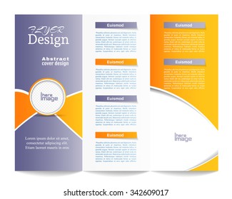 Tri-fold Brochure Template.Corporate business background or cover design can be use for publishing, print and presentation