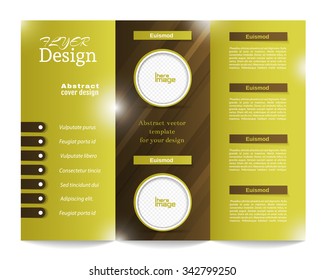 Tri-fold Brochure Template.Corporate business background or cover design can be use for publishing, print and presentation