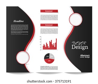 Tri-fold Brochure Template.Corporate business background or cover design can be use for publishing, print and presentation.