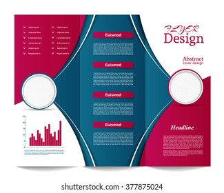 Tri-fold Brochure Template.Corporate business background or cover design can be use for publishing, print and presentation.