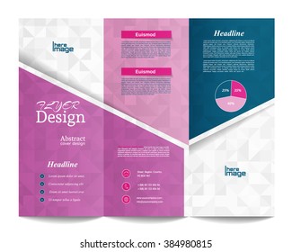 Tri-fold Brochure Template.Corporate business background or cover design can be use for publishing, print and presentation.