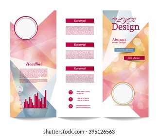 Tri-fold Brochure Template.Corporate business background or cover design can be use for publishing, print and presentation.
