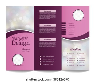 Tri-fold Brochure Template.Corporate business background or cover design can be use for publishing, print and presentation.