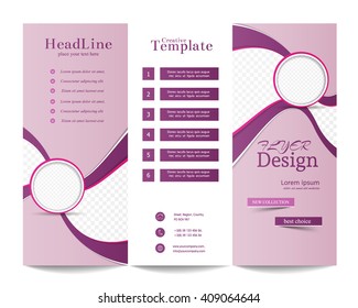 Tri-fold Brochure Template.Corporate business background or cover design can be use for publishing, print and presentation.