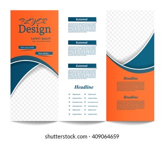 Tri-fold Brochure Template.Corporate business background or cover design can be use for publishing, print and presentation.