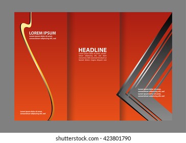 Tri-fold Brochure Template.Corporate business background or cover design can be use for publishing, print and presentation
