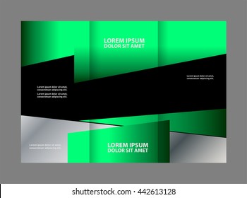 Tri-fold Brochure Template.Corporate business background or cover design can be use for publishing, print and presentation
