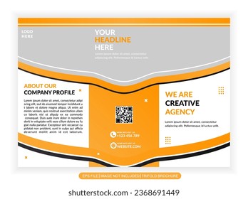 trifold brochure themed business agency template