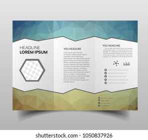Download Tri Fold Brochure Template Yellow Images Stock Photos Vectors Shutterstock PSD Mockup Templates