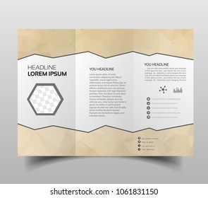 Download Tri Fold Brochure Template Yellow Images Stock Photos Vectors Shutterstock PSD Mockup Templates