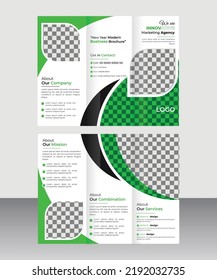 Trifold Business Brochure Design Company profile Template Design. Fold Print Ready