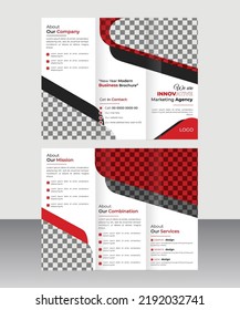 Trifold Business Brochure Design Company profile Template Design. Fold Print Ready