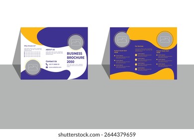 Trifold business brochure design eps