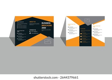 Trifold business brochure design eps