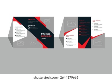 Trifold business brochure design eps