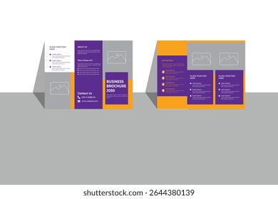 Trifold business brochure design eps