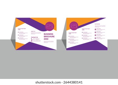 Trifold business brochure design eps