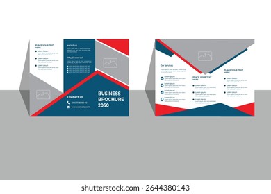 Trifold business brochure design eps