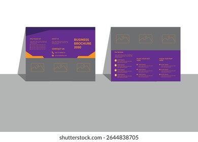 Trifold business brochure design eps