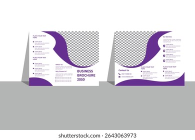 Tri-fold business brochure design pages eps