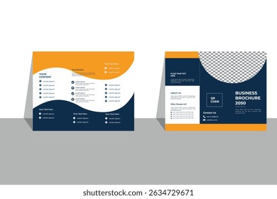 Tri-fold business brochure design template