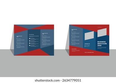 Tri-fold business brochure design template
