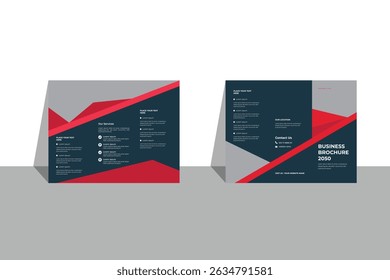 Tri-fold business brochure design template