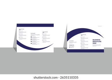 Tri-fold business brochure design template