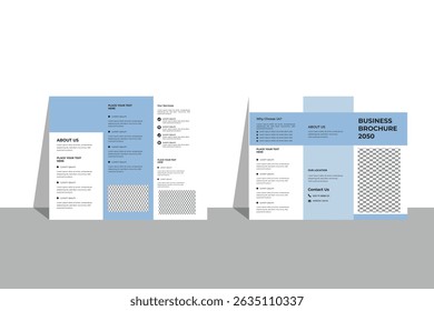 Tri-fold business brochure design template