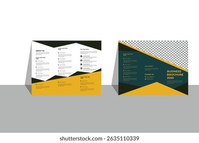 Tri-fold business brochure design template