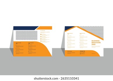 Tri-fold business brochure design template